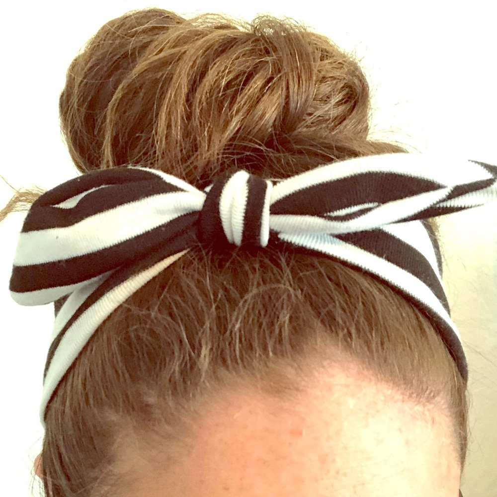 Striped Bow Headband